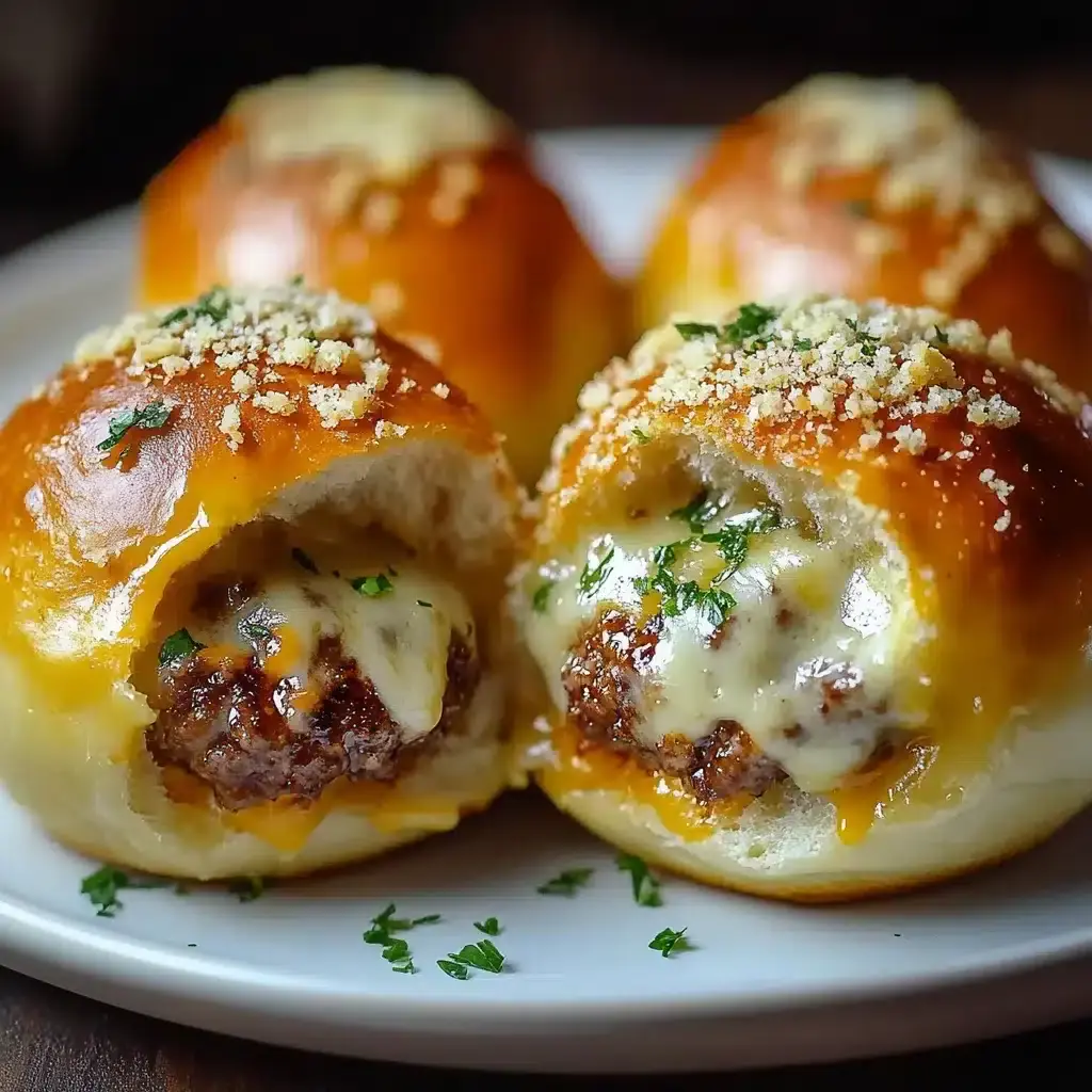bombes au cheeseburger ail parmesan