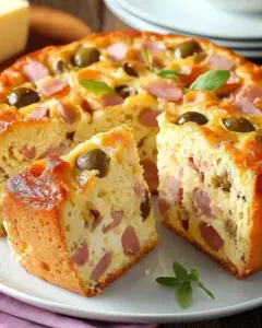 Cake Salé Moelleux aux Olives, Jambon et Fromage