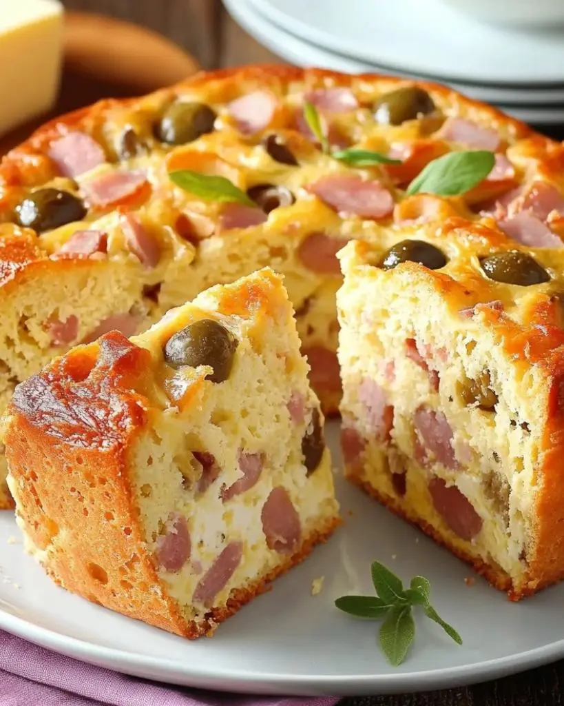 Cake aux olives, jambon et fromage – Recette delicieux
