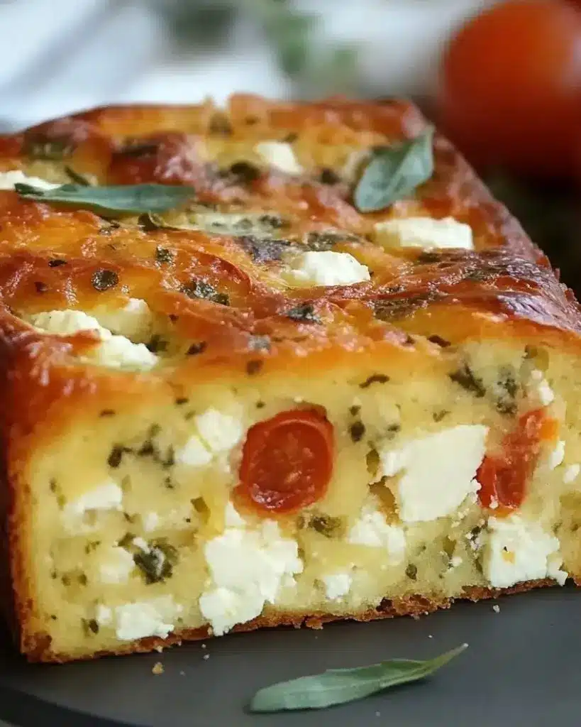 Cake aux tomates séchées, feta et basilic – Recette delicieux