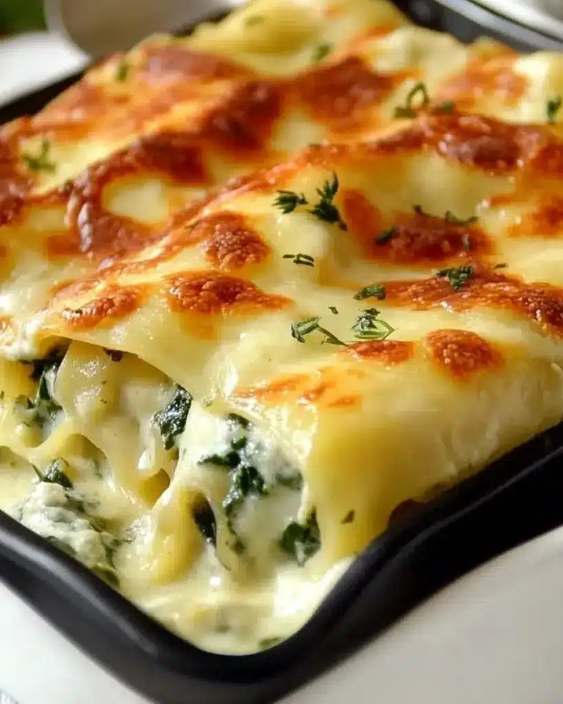 Cannellonis ricotta et épinards gratinés au four – Recette delicieux