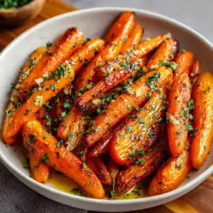Carottes rôties au miel et à l’ail