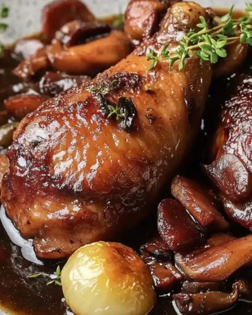 coq au vin rouge traditionnel
