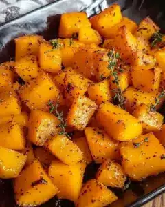 Courge butternut rôtie au cumin et thym