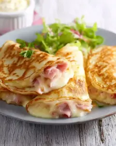 Crêpes jambon fromage à la béchamel