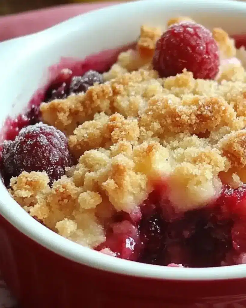 crumble fruits rouges pommes