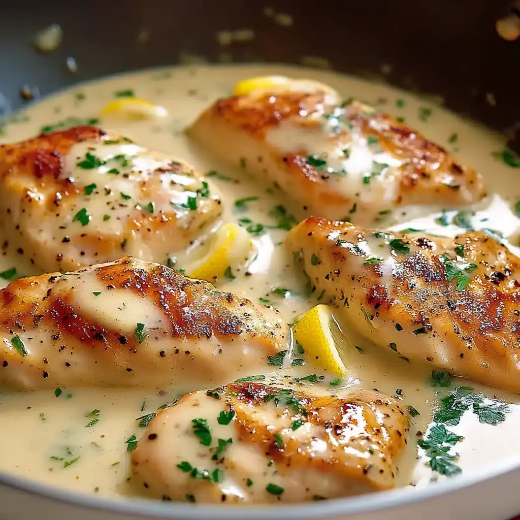 filets de poulet sauce citron ail