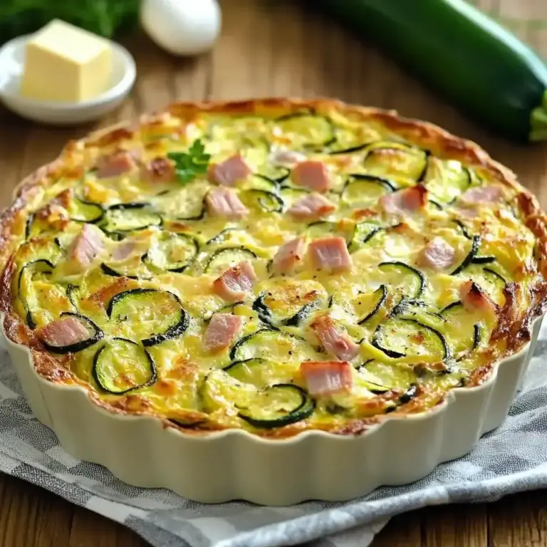 Flan de Courgettes au Jambon de Poulet