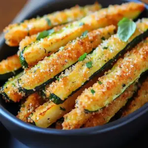 Frites de Courgettes au Parmesan au Four