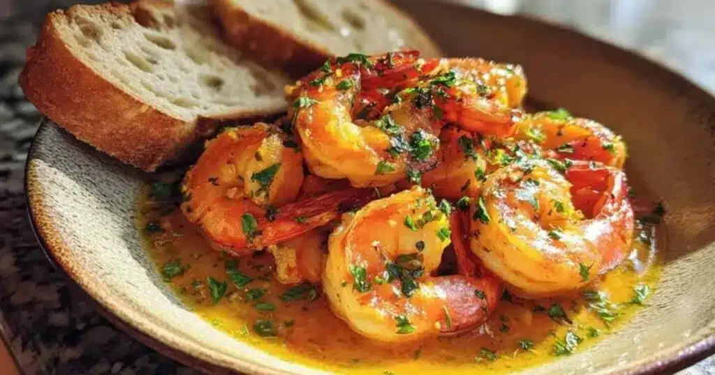 gambas flambées au cognac