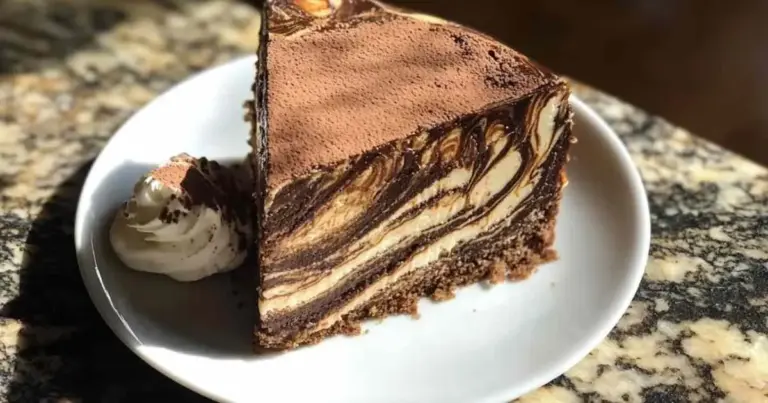 Gâteau Marbré Chocolat Vanille Moelleux en 15 Minutes