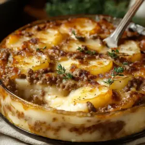 Gratin de pommes de terre au bœuf haché