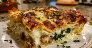 Lasagne épinards champignons