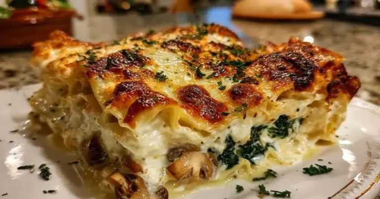 Lasagne Épinards Champignons – Recette Crémeuse