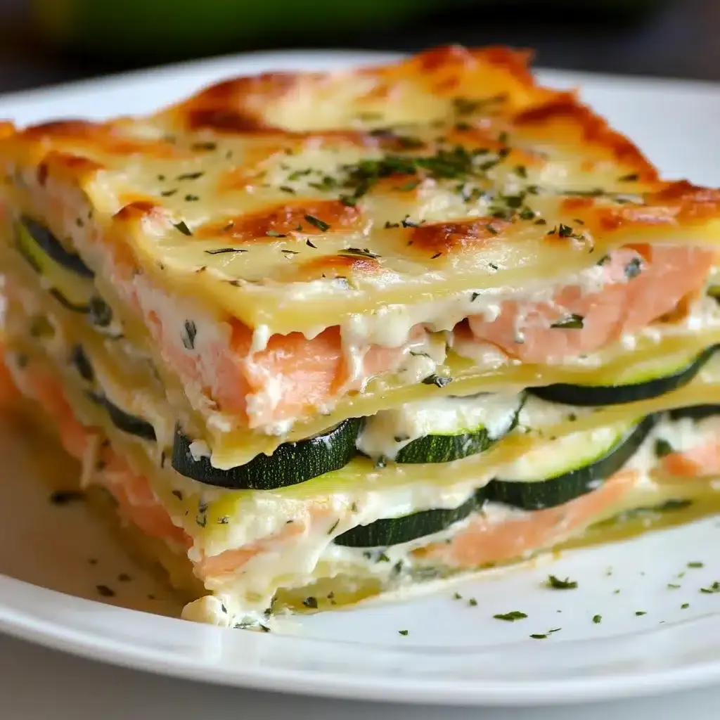 Lasagnes aux Courgettes et au Saumon