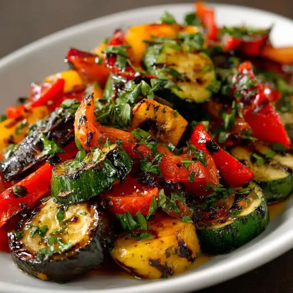 Légumes grillés au balsamique et herbes fraîches