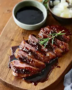 Magret de canard au miel et vinaigre balsamique