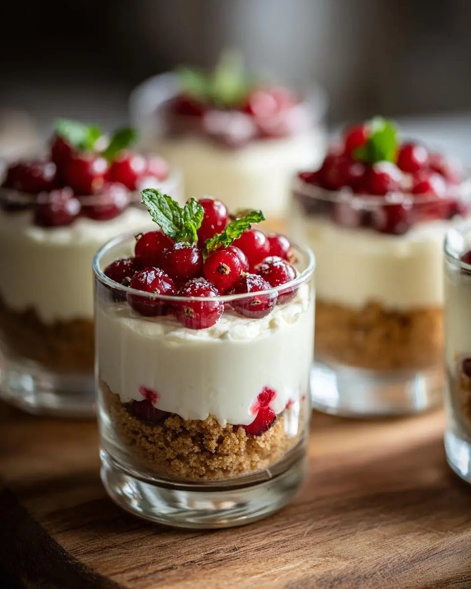 mini desserts en verres