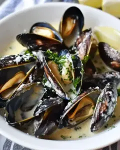 Moules marinières à la crème