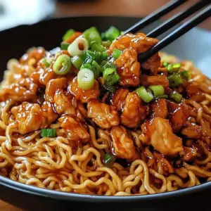 Nouilles Sautées au Poulet Caramélisé Express