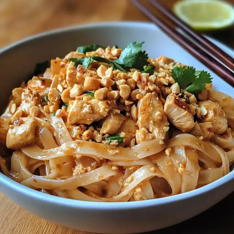 Nouilles Thaï au Poulet & Cacahuètes