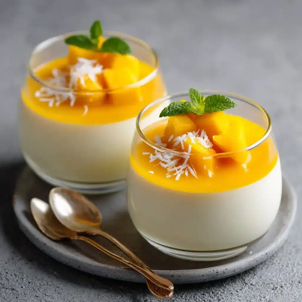 panna cotta lait de coco mangue