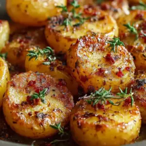 Pommes de terre rôties à la moutarde et au thym