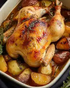 Poulet Rôti aux Pommes de Terre au Four