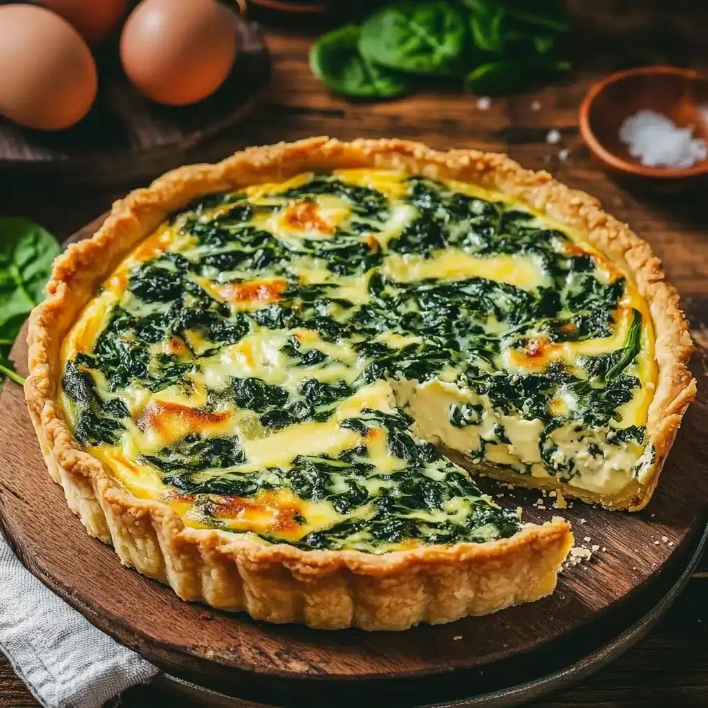quiche légère épinards sans pâte
