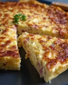 Quiche sans pâte aux lardons