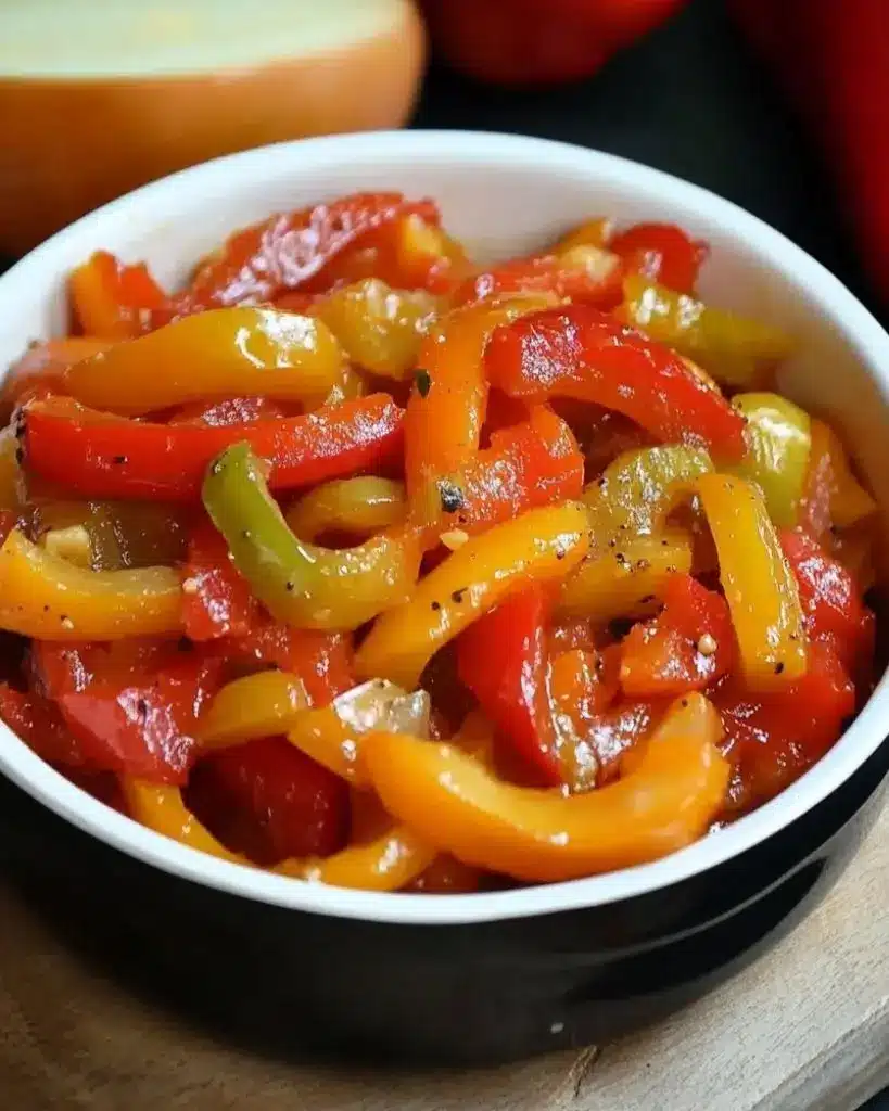 Compotée de poivrons aux oignons et paprika – Recette delicieux