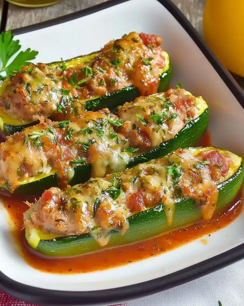 recette courgettes farcies légères