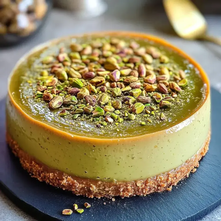Flan à la Pistache Crémeux et INRATABLE