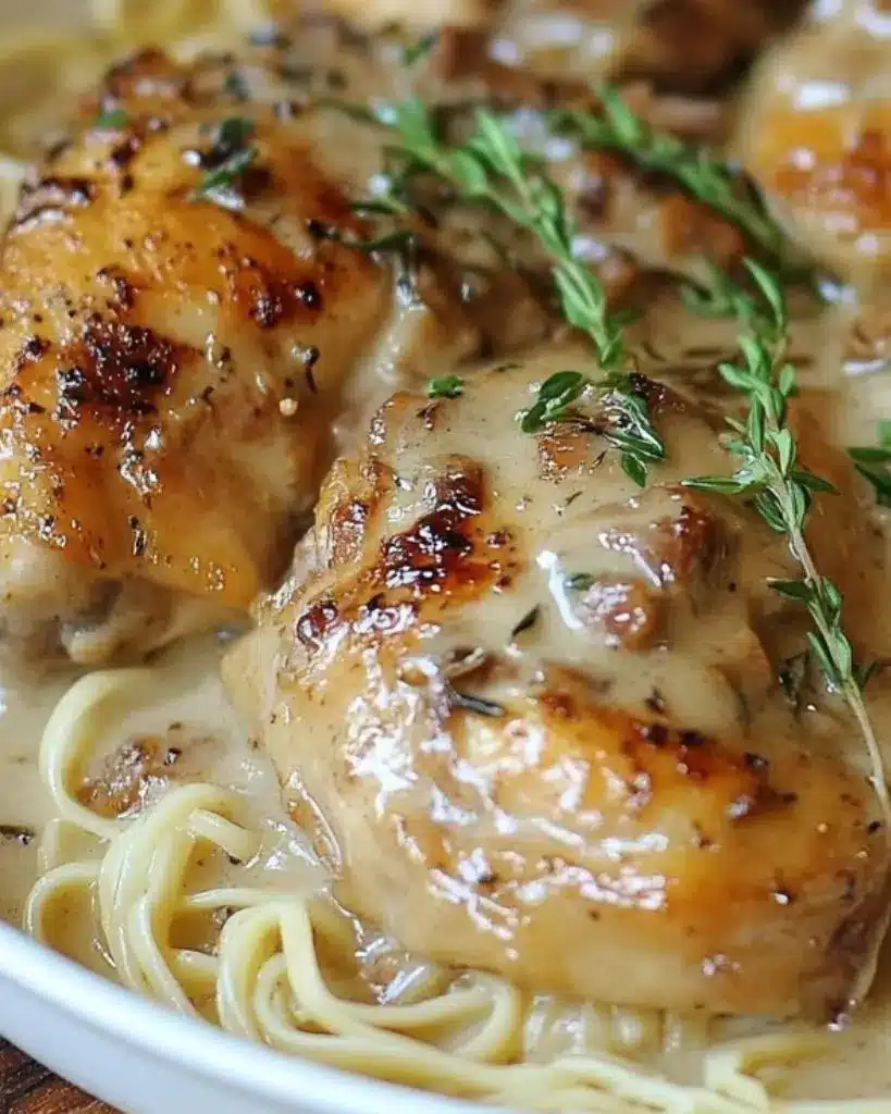 recette hauts de cuisses poulet crème estragon