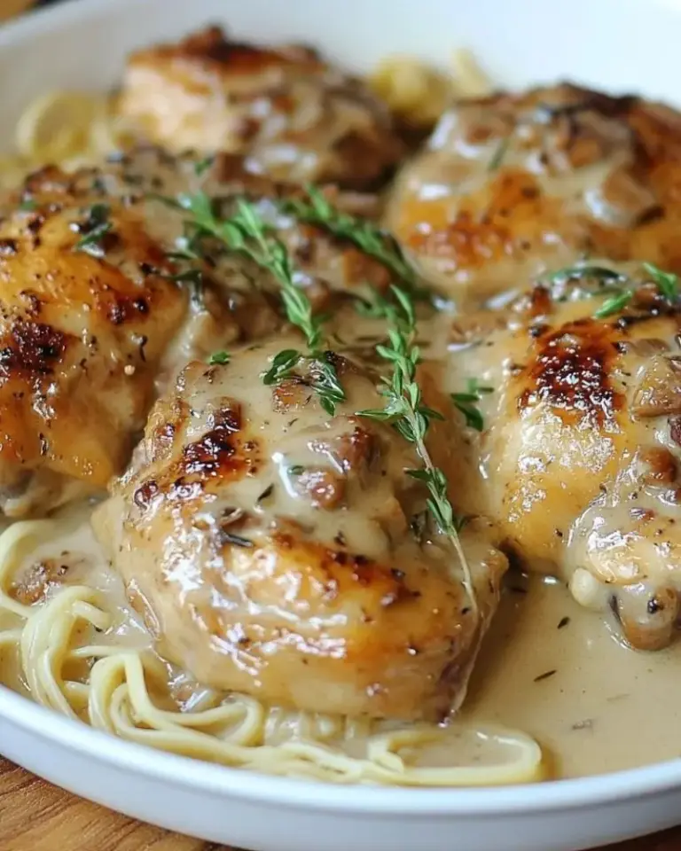 Hauts de cuisses de poulet à la crème et à l’estragon – Recette delicieux