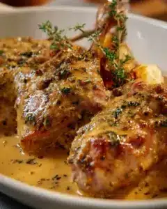 Lapin rôti à la moutarde