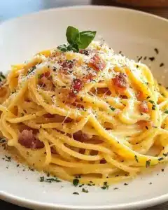 Véritables pâtes carbonara à l’italienne