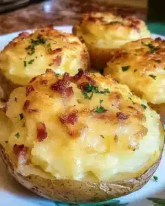 Pommes de terre farcies au four gratinées
