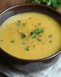 Potage onctueux aux poireaux et pommes de terre