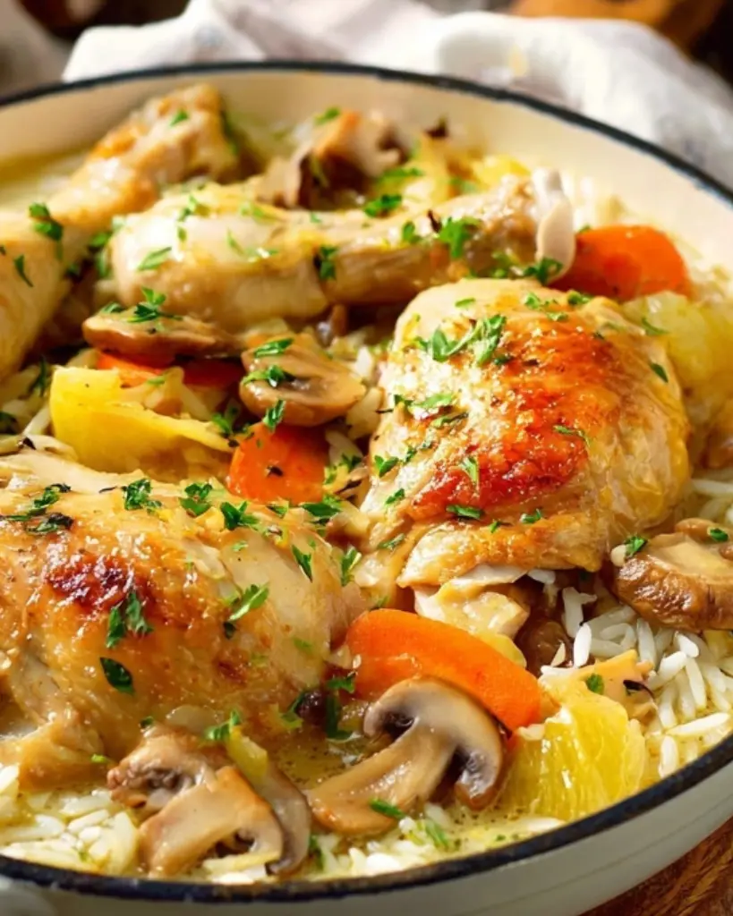 recette poule au riz