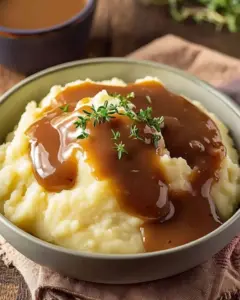 Purée de Pommes de Terre Maison avec Sauce Gravy
