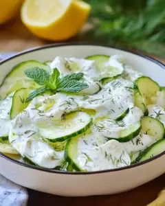 Salade de Concombre au Yaourt Grec et Aneth