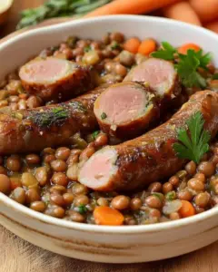 Saucisse aux Lentilles Maison