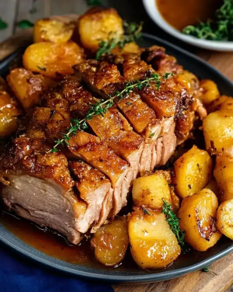 Rôti de Porc avec une Croustillance Exceptionnelle – Recette delicieux