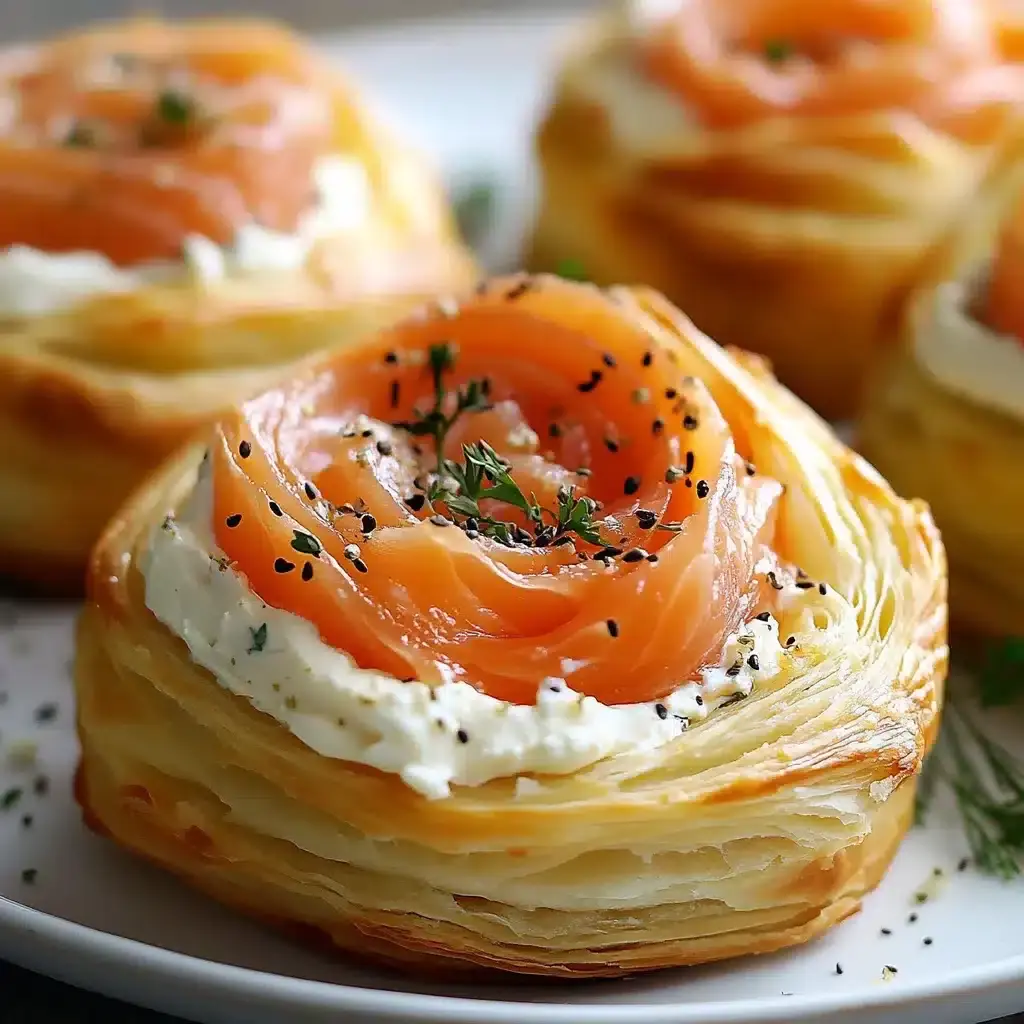 roulés feuilletés saumon fumé fromage frais