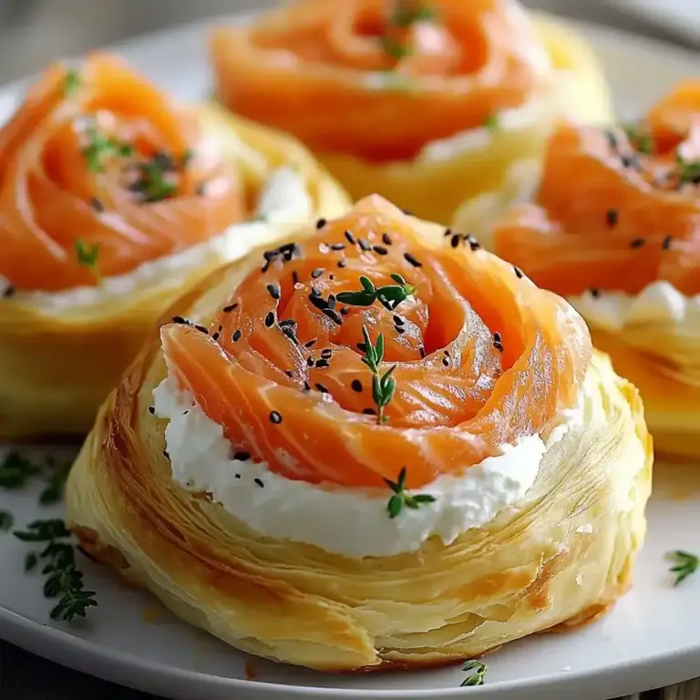 Roulés Feuilletés au Saumon Fumé & Fromage Frais