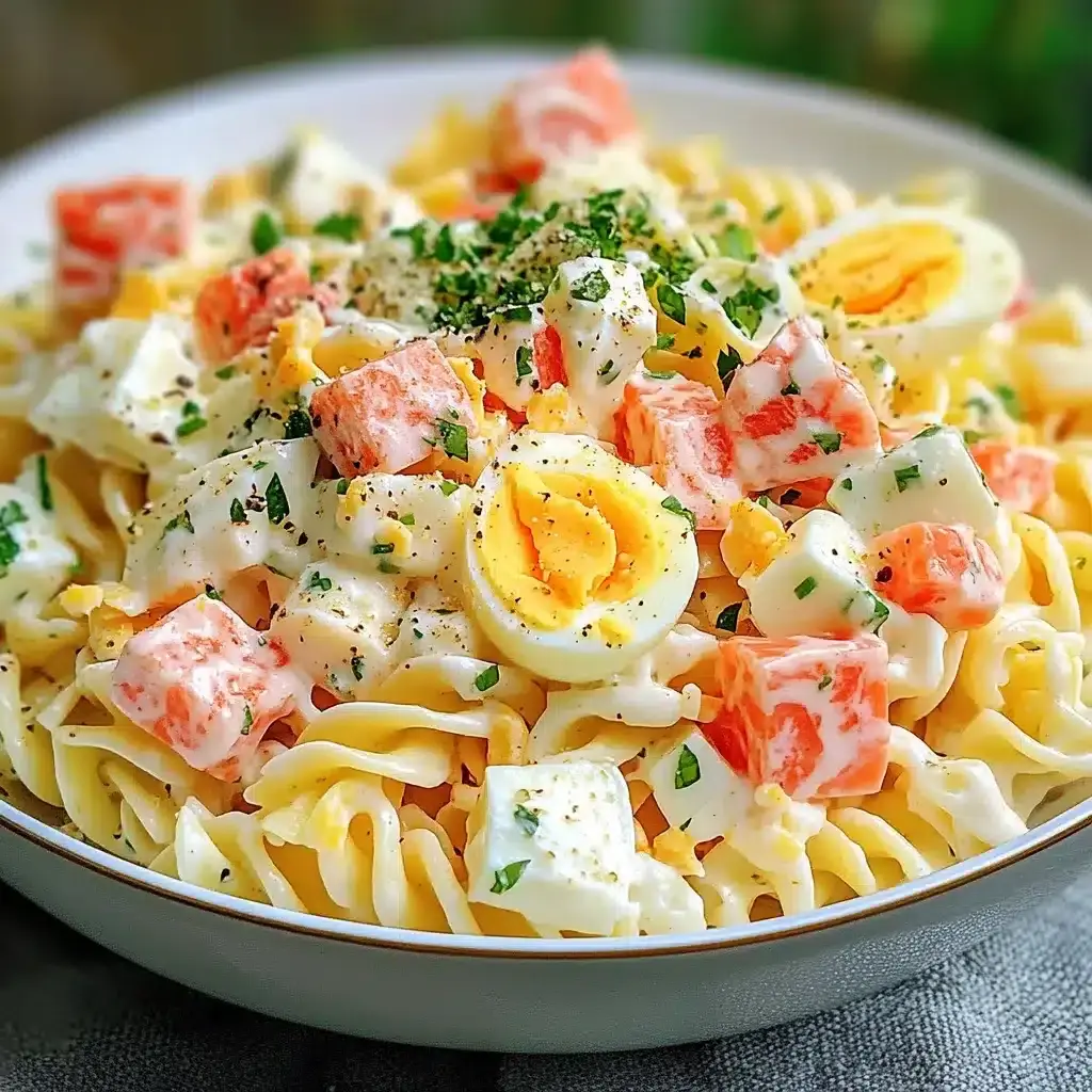 salade de pâtes surimi œufs