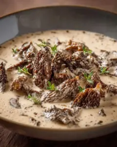 Sauce crémeuse aux morilles
