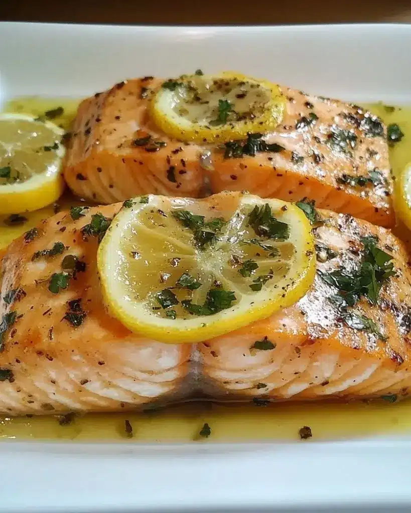 Saumon au four au citron, ail et moutarde – Recette delicieux
