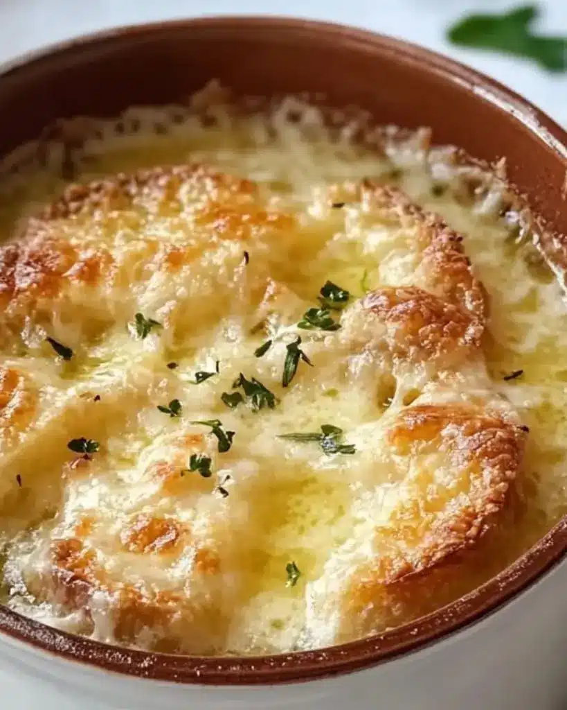 soupe à l’oignon gratinée
